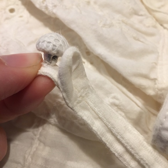 LaRok | white cotton tiered midi sun dress XS - Picture 7 of 8